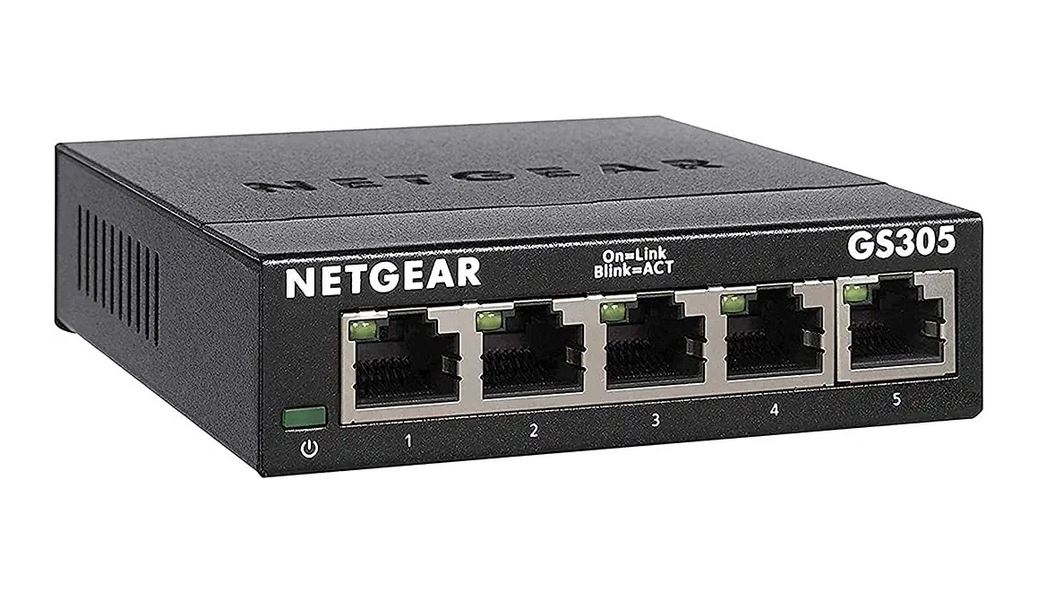 NETGEAR (GS305) Switch Ethernet 5 Ports RJ45 Métal Gigabit(10/100/1000),switch  RJ45, Plug-and-Play, silencieux sans ventilateur , positionnement sur un  bureau ou au mur : : Informatique